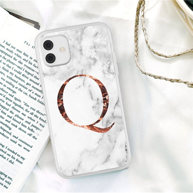 Initial Letter A Z Fashion iPhone Case 13 / 13 Mini / 13Pro / 13 Pro Max