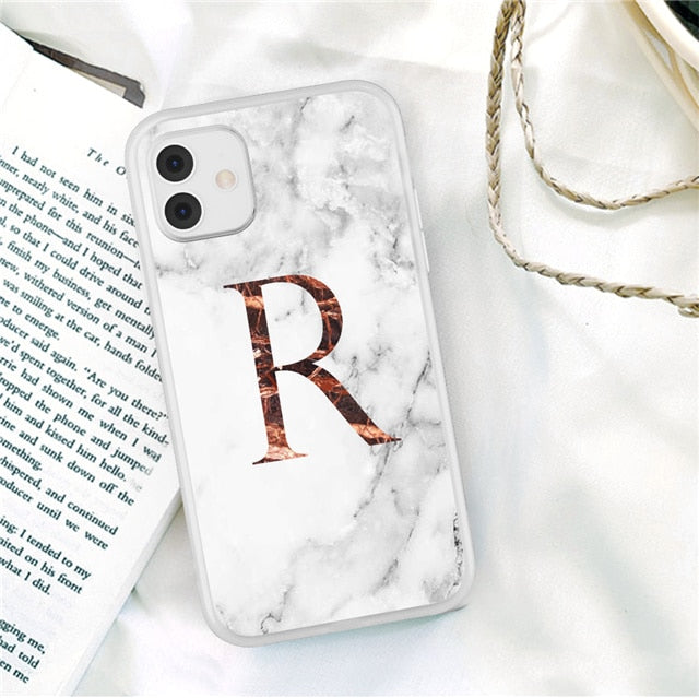 Initial Letter A Z Fashion iPhone Case 13 / 13 Mini / 13Pro / 13 Pro Max