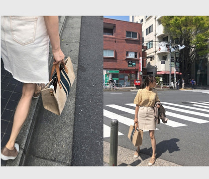 Striped Vintage Tote