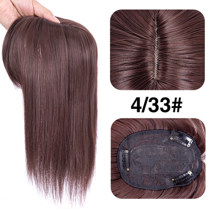 Clip In Straiight Hairpiece With Bangs