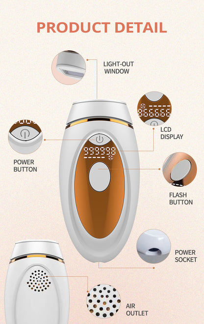 999000 Flashes IPL Epilator LCD Laser Hair Removal