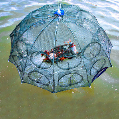 Strengthened 2-12 Holes Automatic Fishing Net Shrimp Cage