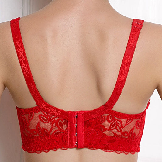 Red Hot Full Cup Lace Bra