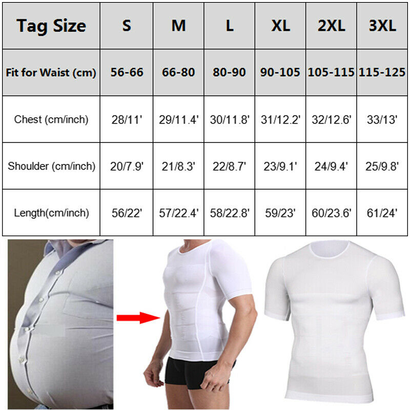 Men Body Toning T-Shirt Slimming Body Shaper