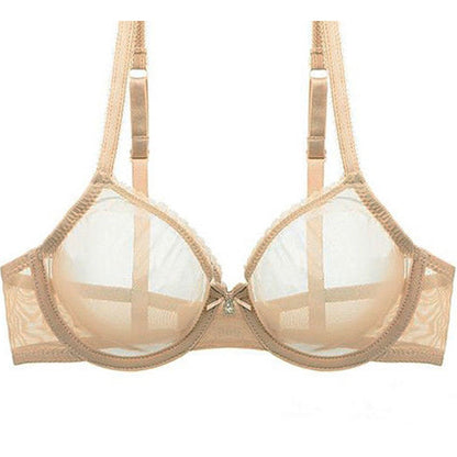 Hollow See Through Sexy Gauze Mesh Transparent Ultra Thin Bra