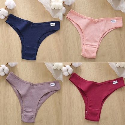 4PCS/Set Low Waist Cotton Panties