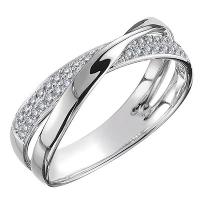 X Shape Cross Dazzling Ring