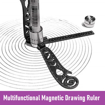 Multifunctional Magnetic Drawing Ruler