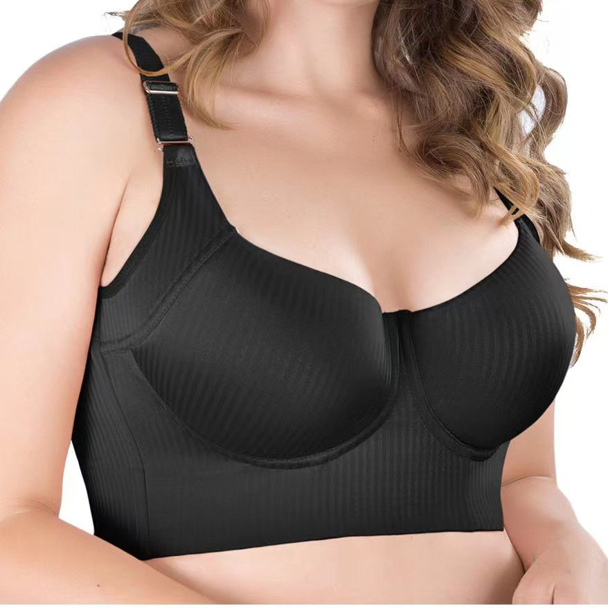 Plus Size Deep Cup Push Up Push Up Bra With Hide Back And Full