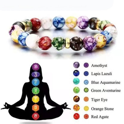 7 Chakras Reiki Healing Stone Bracelet