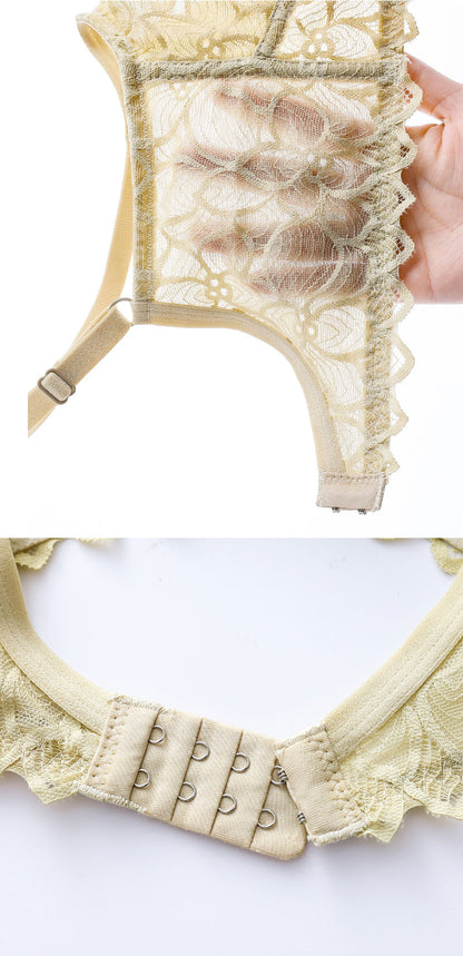 Floret Open Backless Back Transparent Bra