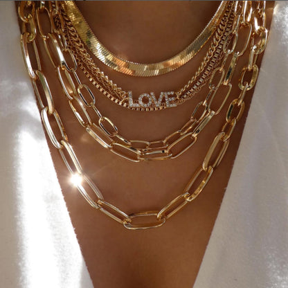 Bohemia Multilayer Moon Gold Pendant Necklaces