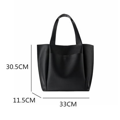 Large Capacity Versatile Fashion Leather Top-handle Handbag