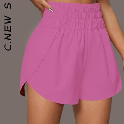 Elastic Waist Sports Shorts