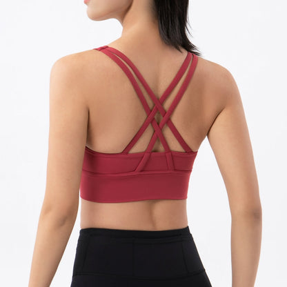 Sexy X Back Strap Sports Bra Sexy Top