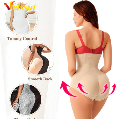 High Waist Tummy Shaper Hip Lift Pad Panty