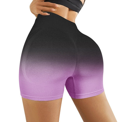 Gradient High Waist Sport Shorts