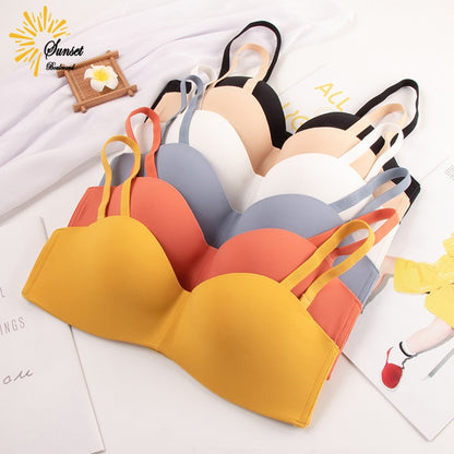 Detachable Adjustable Shoulder Strap Seamless Push Up Bra