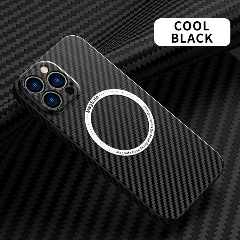 Carbon Fiber Texture Magsafe  Case For iPhone 13/ 13 Pro/ 13Pro Max