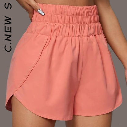 Elastic Waist Sports Shorts