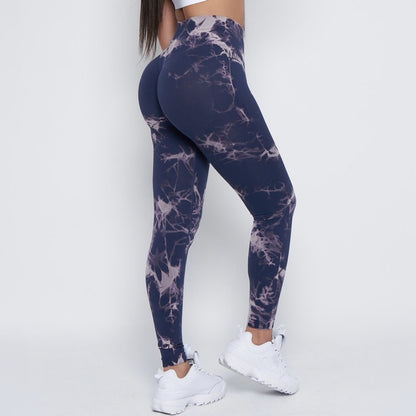 Lightning Marble Scrunch Butt Leggings