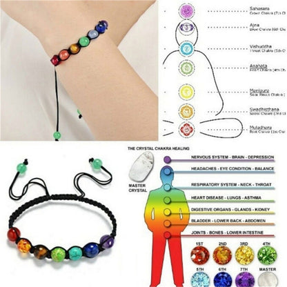 7 Chakras Reiki Healing Stone Bracelet