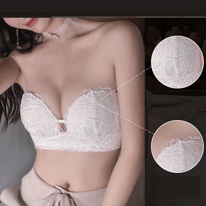 Sexy Strapless Embroidered Bra