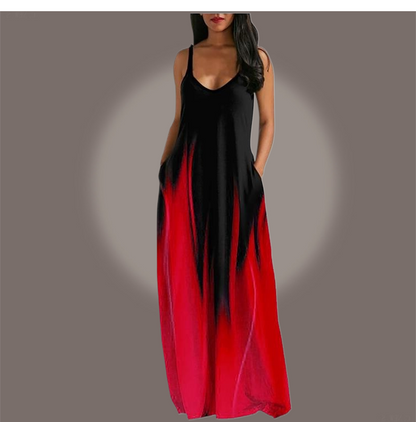 O-neck Sleeveless Floor-length Dress