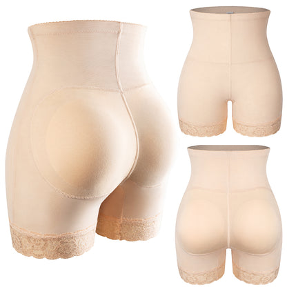 High Waist Padded Butt Lifter Lace Shaper Shorts