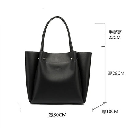 Large Capacity Versatile Fashion Leather Top-handle Handbag