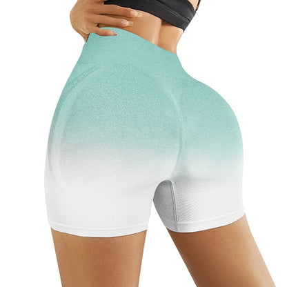 Gradient High Waist Sport Shorts