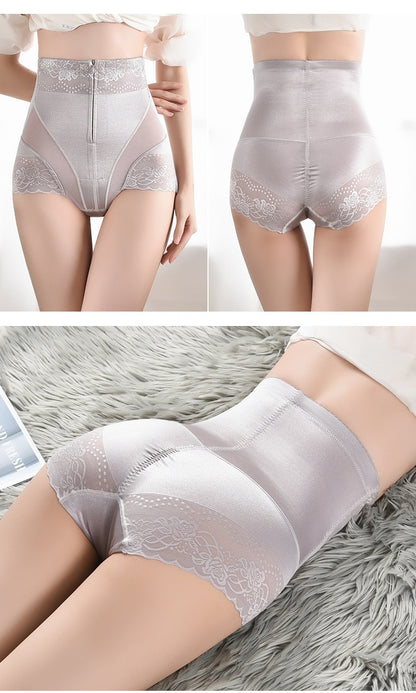 High Waist Lace Zipper Shaper