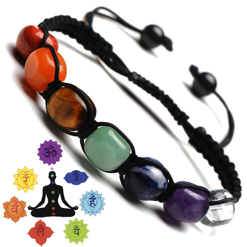 7 Chakras Reiki Healing Stone Bracelet