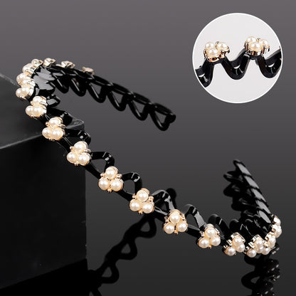 Fashion Pearl Non-Slip Rhinestone Hairbands