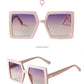 Retro Pink Big Frame Square Sunglasses