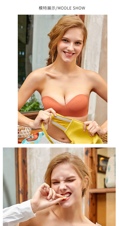 Detachable Adjustable Shoulder Strap Seamless Push Up Bra