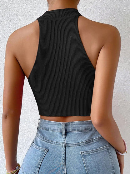 Sleeveless Corset Halter Crossfit Crop Top