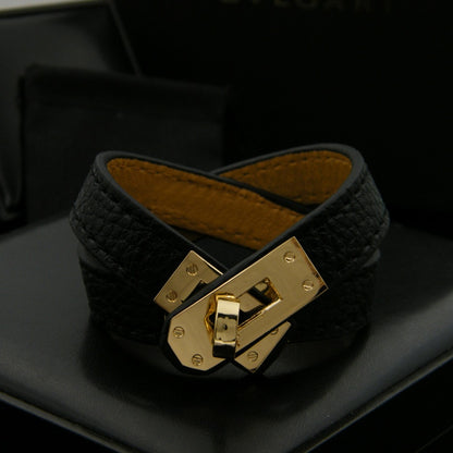 PU Leather Gold Color Bracelets