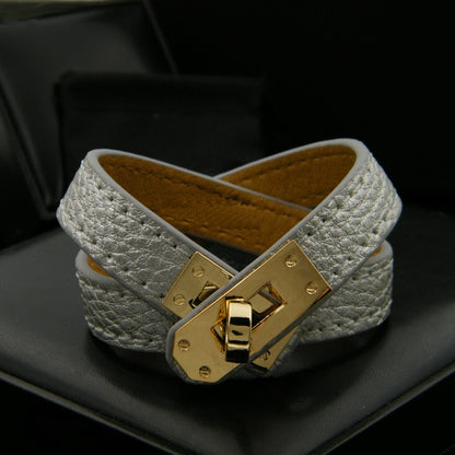 PU Leather Gold Color Bracelets