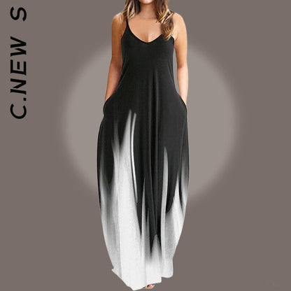 O-neck Sleeveless Floor-length Dress