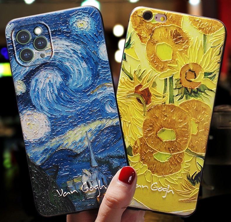 3D Van Gogh Painting iPhone Case 13 / 13 Mini / 13Pro / 13 Pro Max