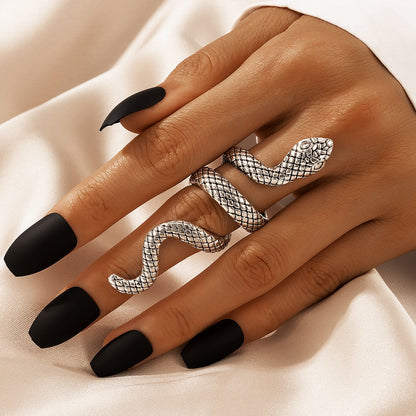 4pcs/set Vintage Snake Shape Rings