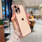Soft Electroplated Love Heart iPhone Case 13 / 13 Mini / 13Pro / 13 Pro Max