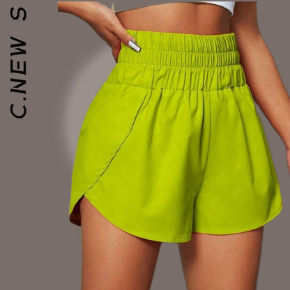 Elastic Waist Sports Shorts