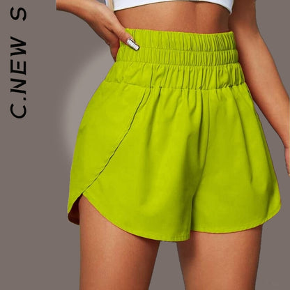 Elastic Waist Sports Shorts