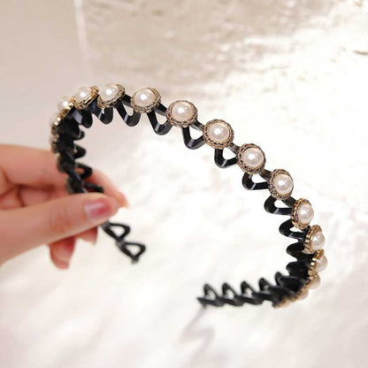 Fashion Pearl Non-Slip Rhinestone Hairbands