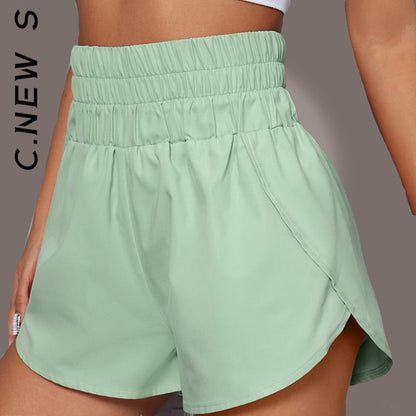 Elastic Waist Sports Shorts