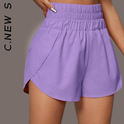 Elastic Waist Sports Shorts