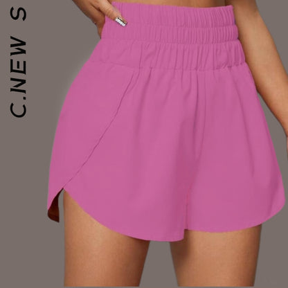 Elastic Waist Sports Shorts