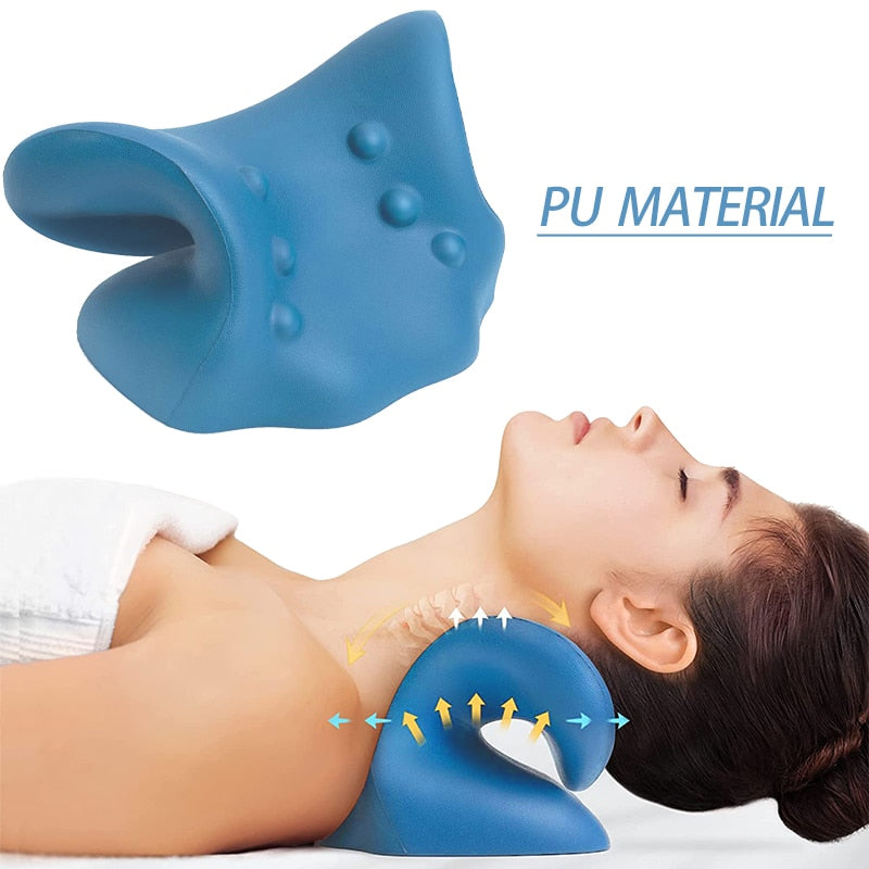 Neck Shoulder Stretcher Relaxer Pillow  for Pain Relief Cervical Spine Alignment